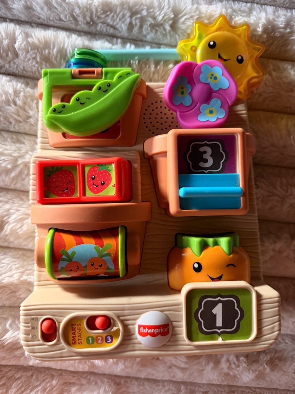 Fisher-Price Colorful Learning Vegetable Garden market Activity Panel